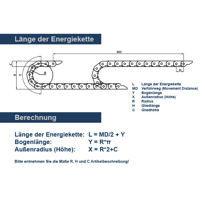 Chaîne porte-câbles CK 15 largeur 20mm, maillons au détail